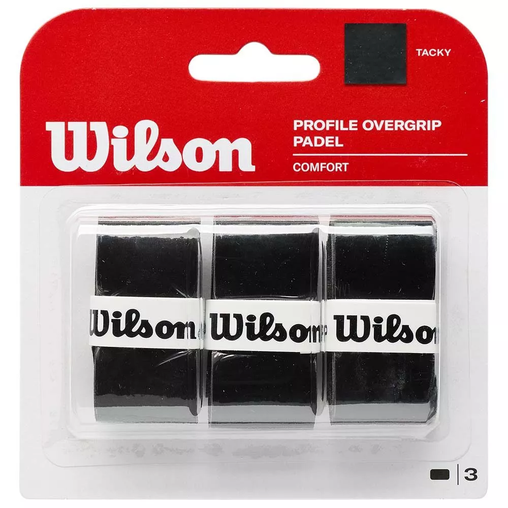 Wilson Profile Padel Overgrip Schwarz 3er-Pack
