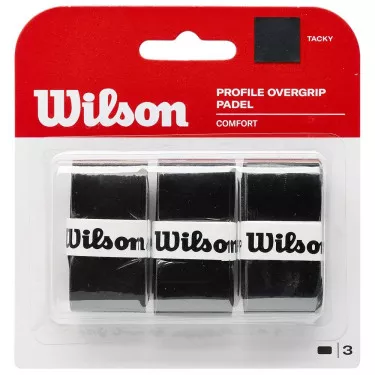 Wilson Profile Padel Overgrip Schwarz 3er-Pack