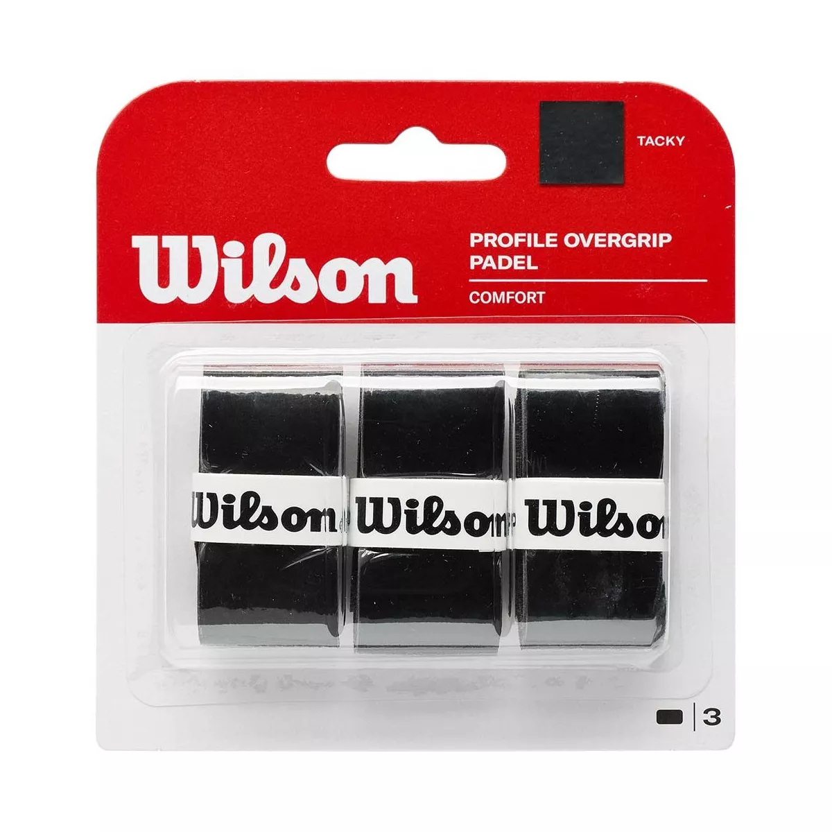 Wilson Profile Padel Overgrip Schwarz 3er-Pack
