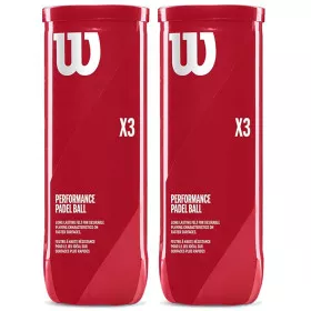 Wilson Padel X3 Padelb&auml;lle 2er-Pack (2 Dosen &agrave; 3 B&auml;lle)