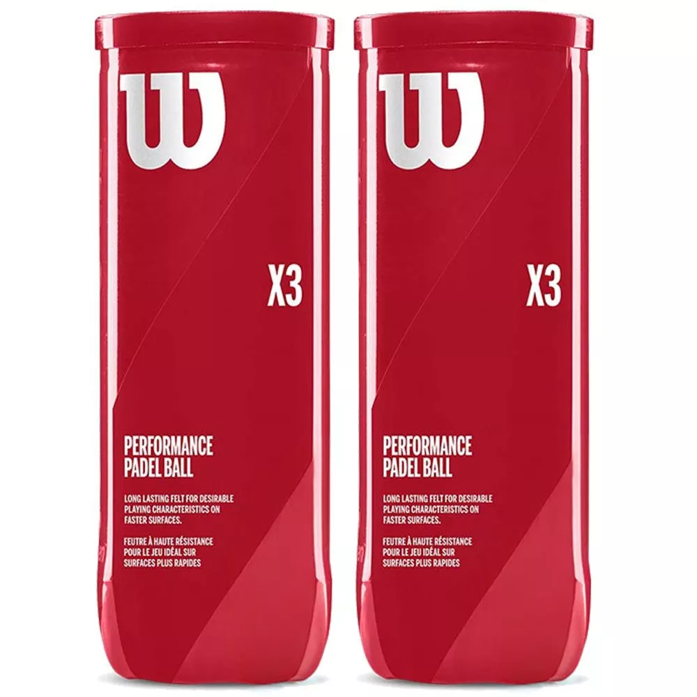 Wilson Padel X3 Padelb&auml;lle 2er-Pack (2 Dosen &agrave; 3 B&auml;lle)
