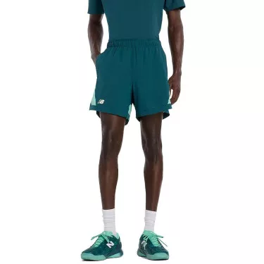 New Balance Tournament Novelty Tennisshorts Gr&uuml;n