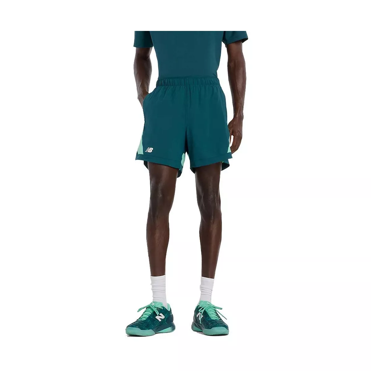 New Balance Tournament Novelty Tennisshorts Gr&uuml;n