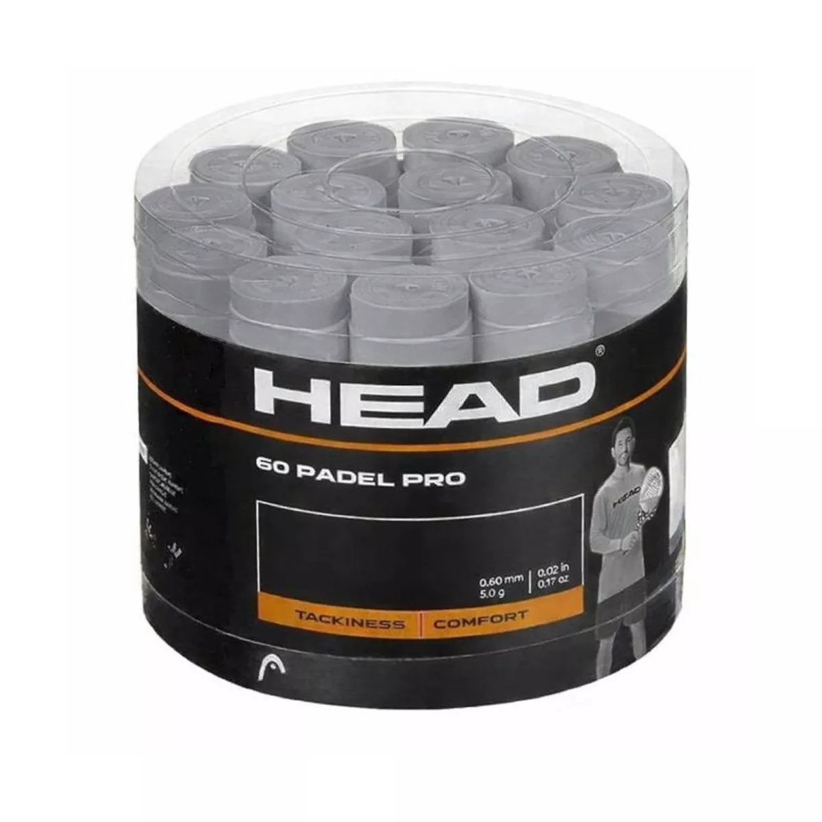 Head Padel Pro Overgrip Grau 60er-Box