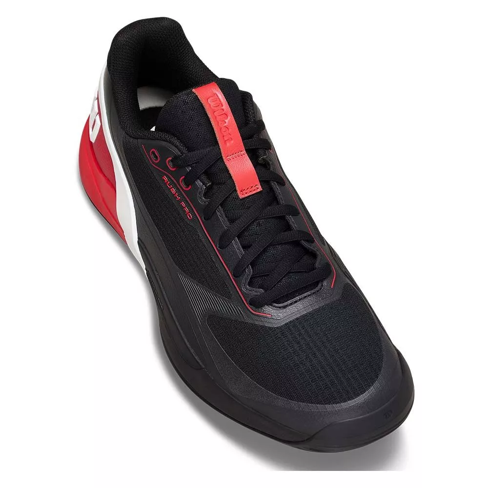 Wilson Rush Pro 5 Padelschuhe Schwarz / Rot