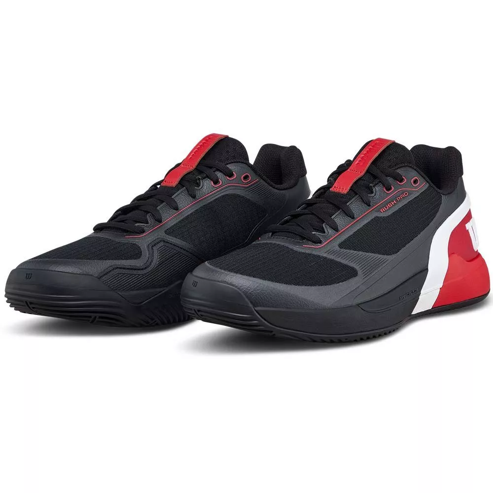 Wilson Rush Pro 5 Padelschuhe Schwarz / Rot
