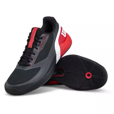 Wilson Rush Pro 5 Padelschuhe Schwarz / Rot