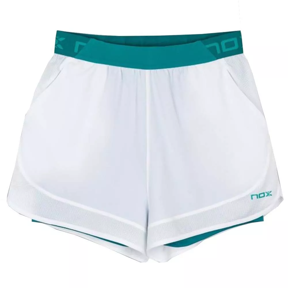 Nox Pro Padel Shorts Damen Wei&szlig; / Gr&uuml;n