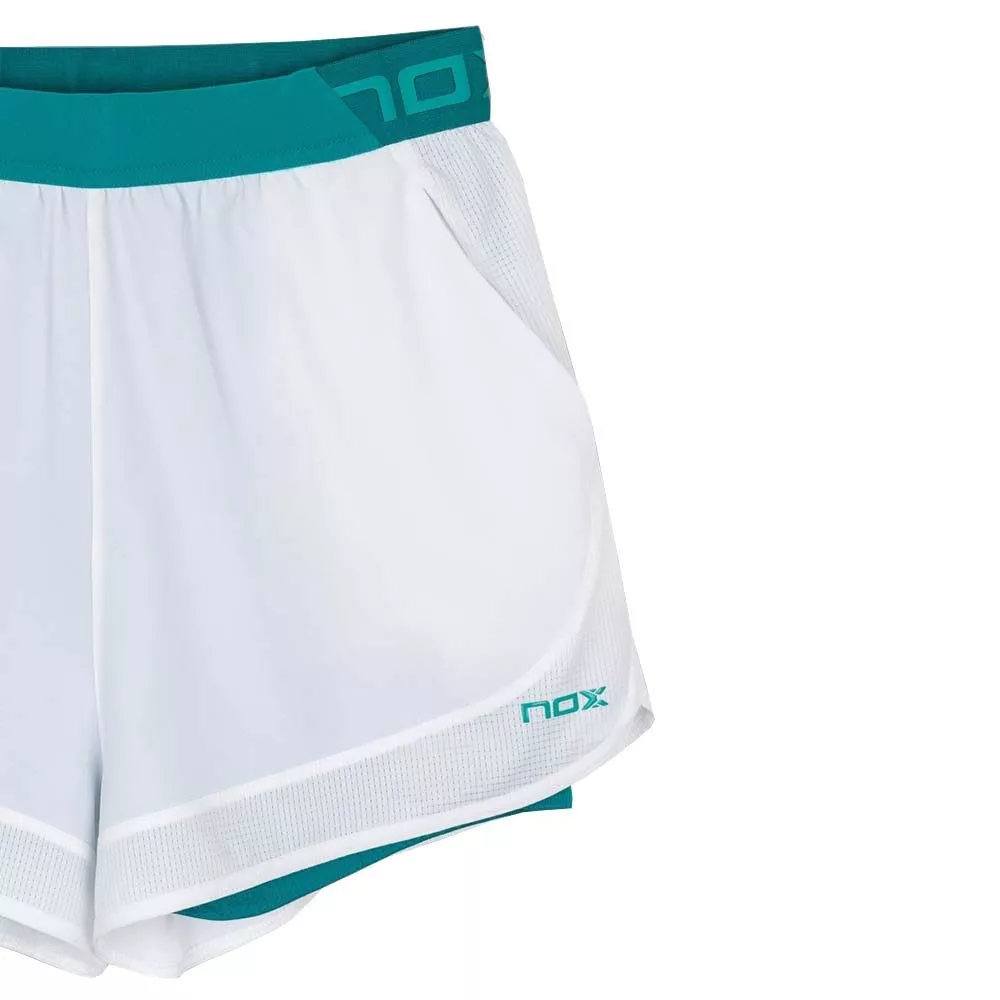 Nox Pro Padel Shorts Damen Wei&szlig; / Gr&uuml;n