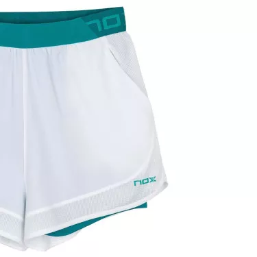 Nox Pro Padel Shorts Damen Wei&szlig; / Gr&uuml;n