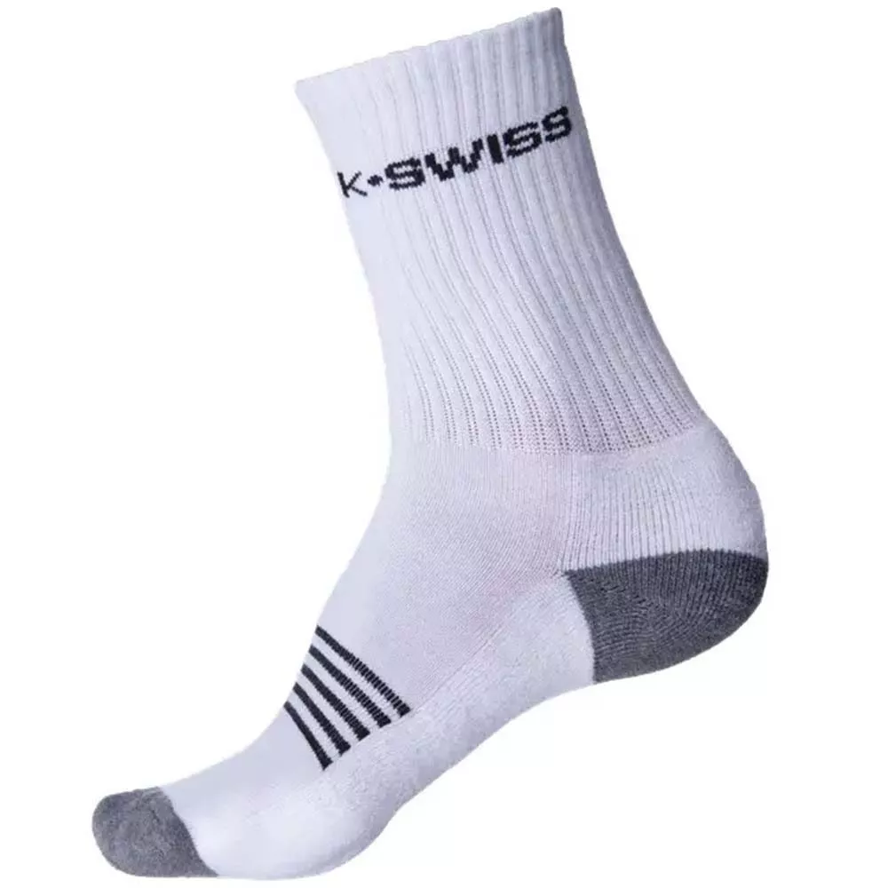 K-Swiss Sport Crew Socks Tennissocken 3er-Pack Wei&szlig; / Schwarz