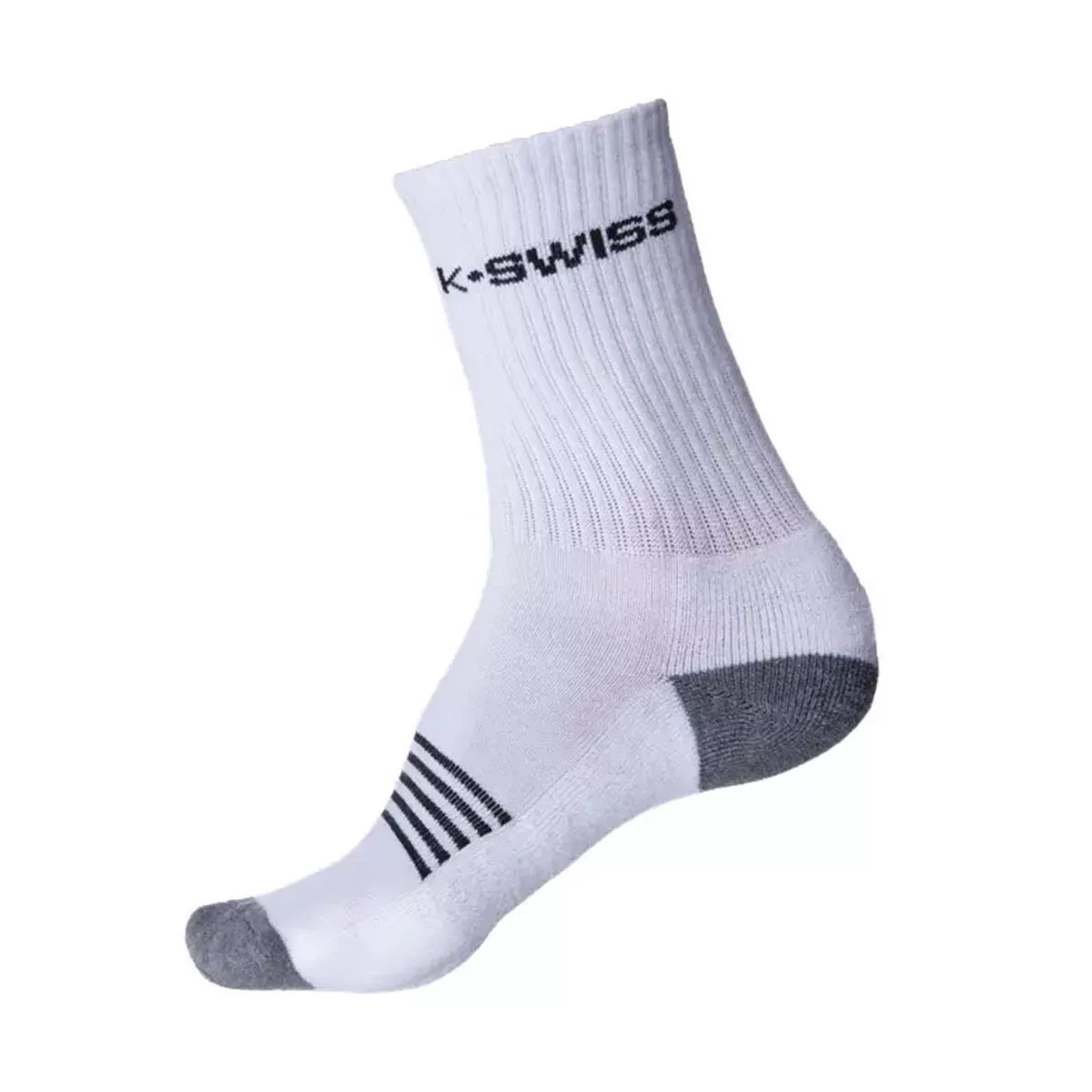 K-Swiss Sport Crew Socks Tennissocken 3er-Pack Wei&szlig; / Schwarz