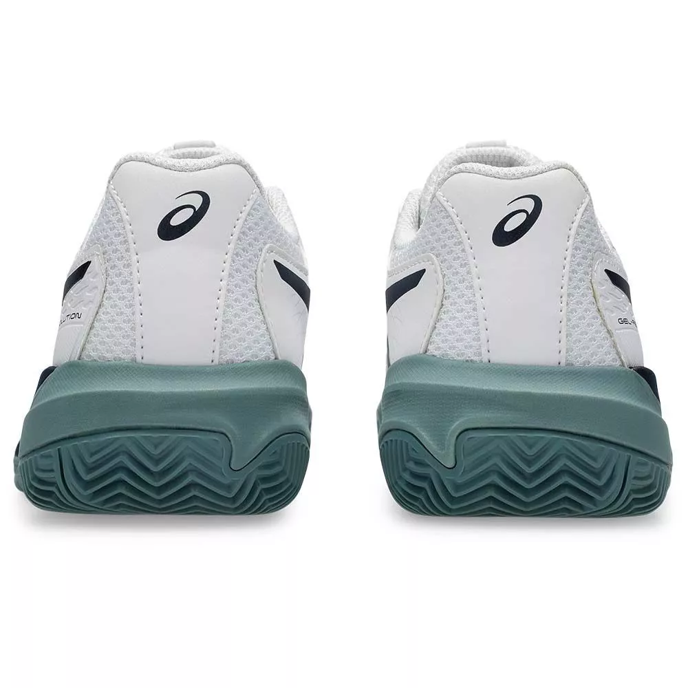 Asics Gel Resolution X GS Tennisschuhe Junior Sandplatz Wei&szlig; / Nachtblau