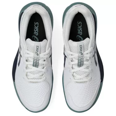 Asics Gel Resolution X GS Tennisschuhe Junior Sandplatz Wei&szlig; / Nachtblau