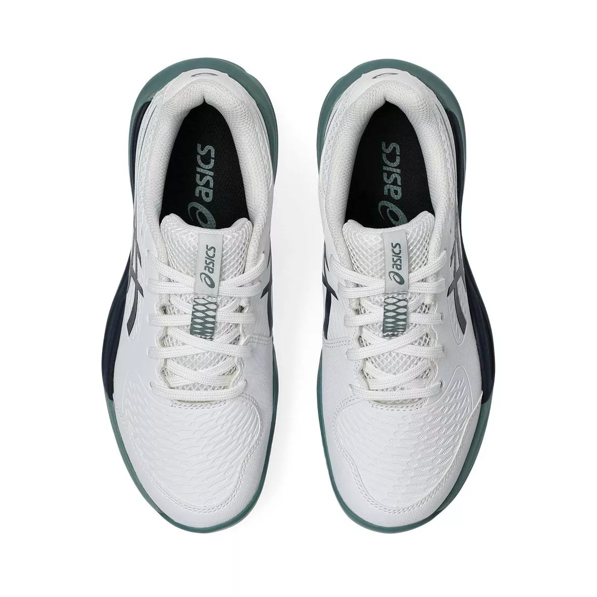 Asics Gel Resolution X GS Tennisschuhe Junior Sandplatz Wei&szlig; / Nachtblau