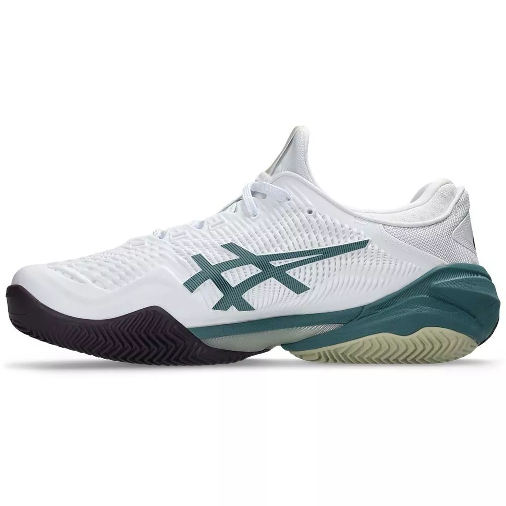 Asics Gel Court FF 3 Tennisschuhe Sandplatz Wei&szlig; / Gr&uuml;n