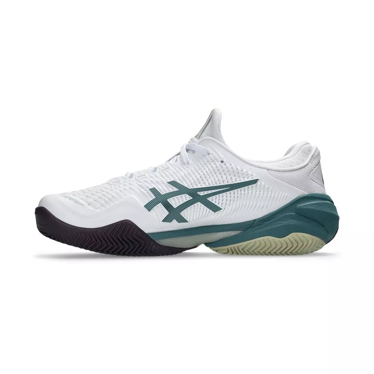 Asics Gel Court FF 3 Tennisschuhe Sandplatz Wei&szlig; / Gr&uuml;n