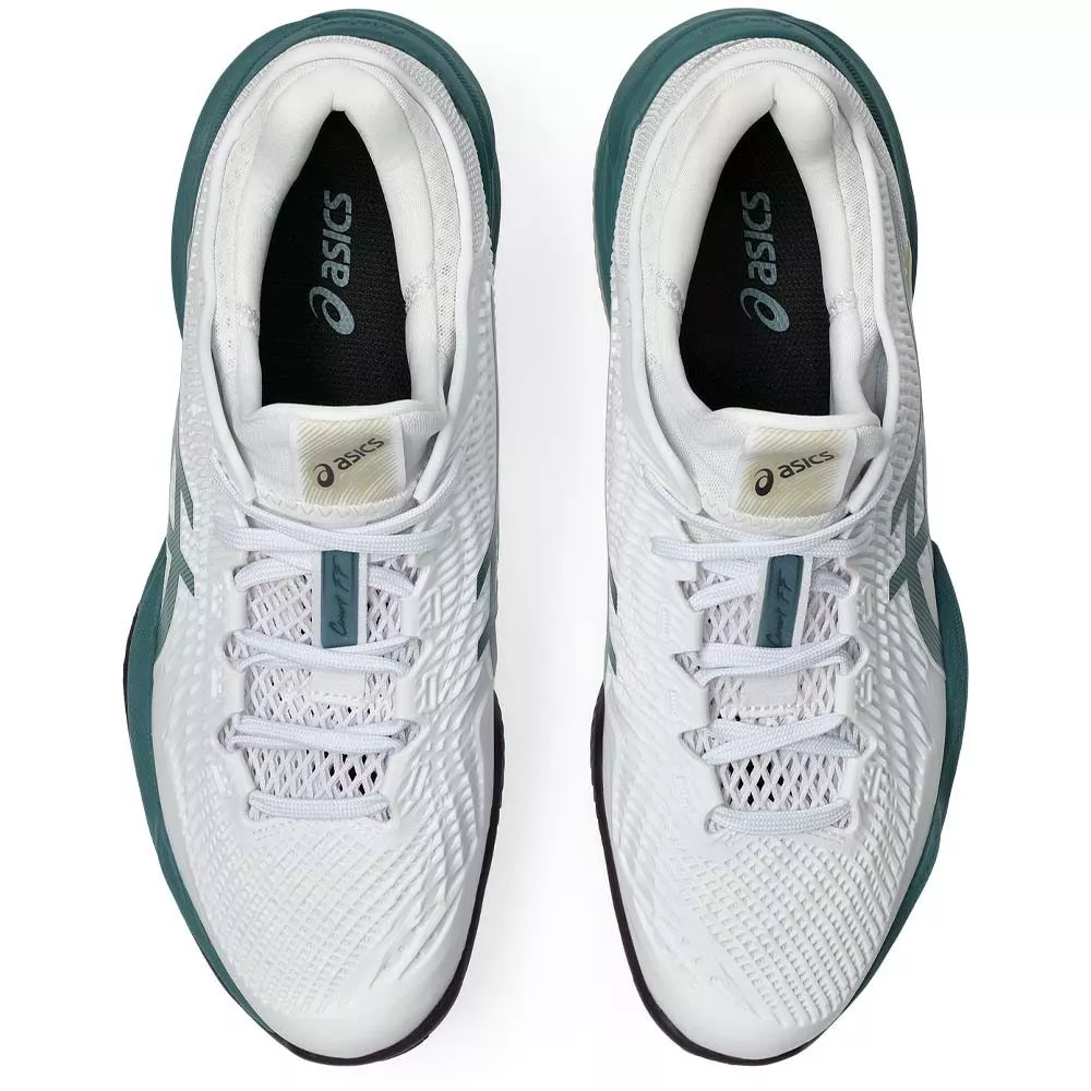 Asics Gel Court FF 3 Tennisschuhe Sandplatz Wei&szlig; / Gr&uuml;n
