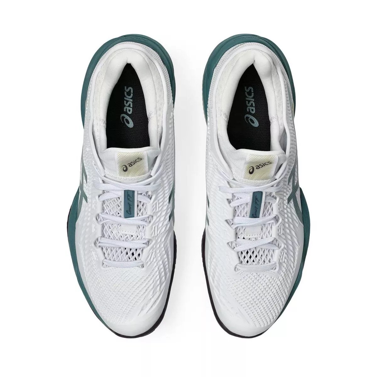Asics Gel Court FF 3 Tennisschuhe Sandplatz Wei&szlig; / Gr&uuml;n