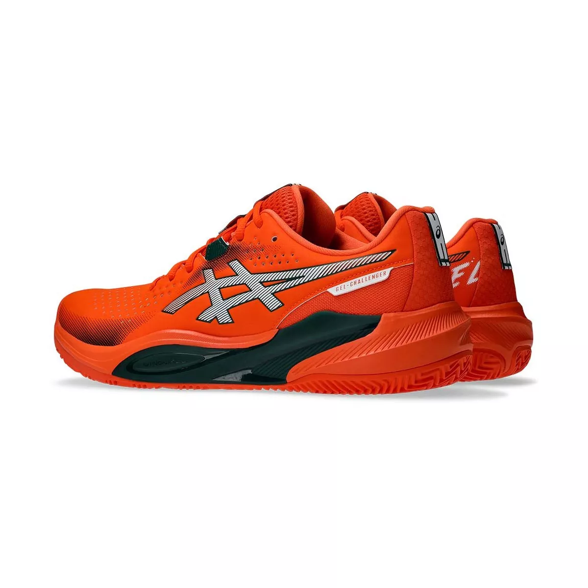 Asics Gel Challenger 15 Padelschuhe Orange / Gr&uuml;n