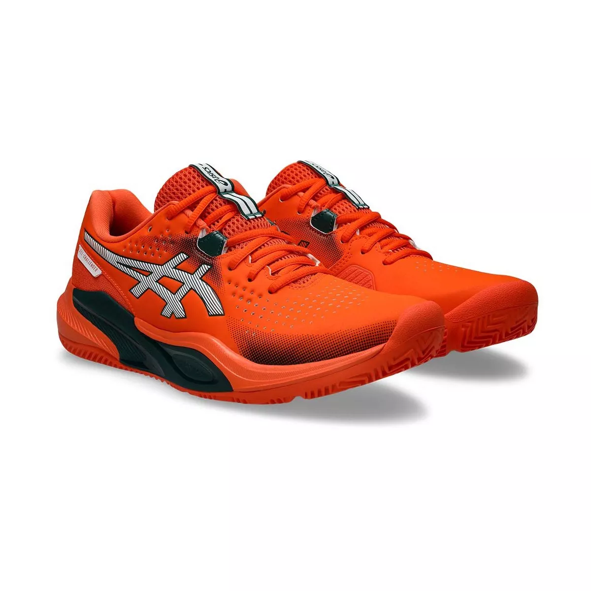 Asics Gel Challenger 15 Padelschuhe Orange / Gr&uuml;n