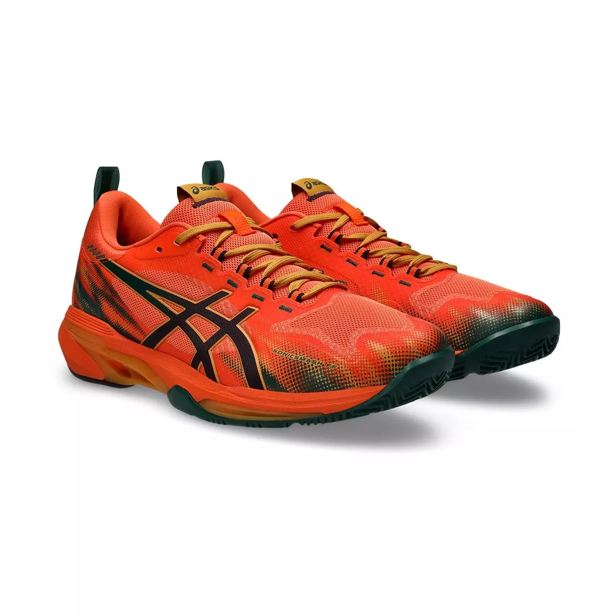 Asics Sonicsmash FF Padelschuhe Orange / Gr&uuml;n