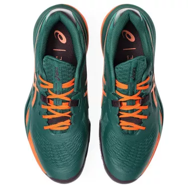 Asics Gel Resolution X Padelschuhe Gr&uuml;n / Orange