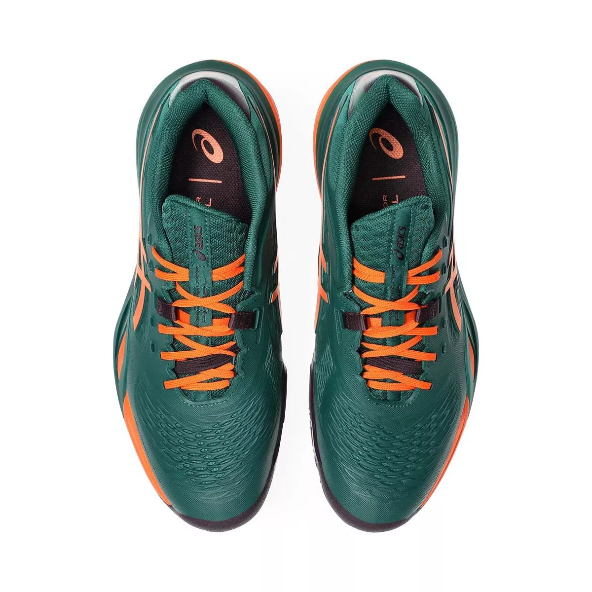 Asics Gel Resolution X Padelschuhe Gr&uuml;n / Orange