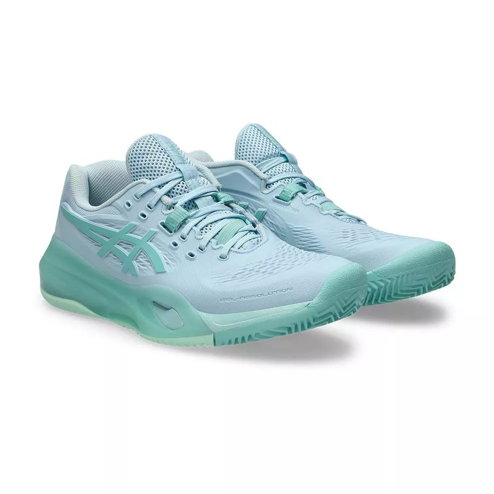 Asics Gel Resolution X Tennisschuhe Sandplatz Damen Pastellblau / Gr&uuml;n