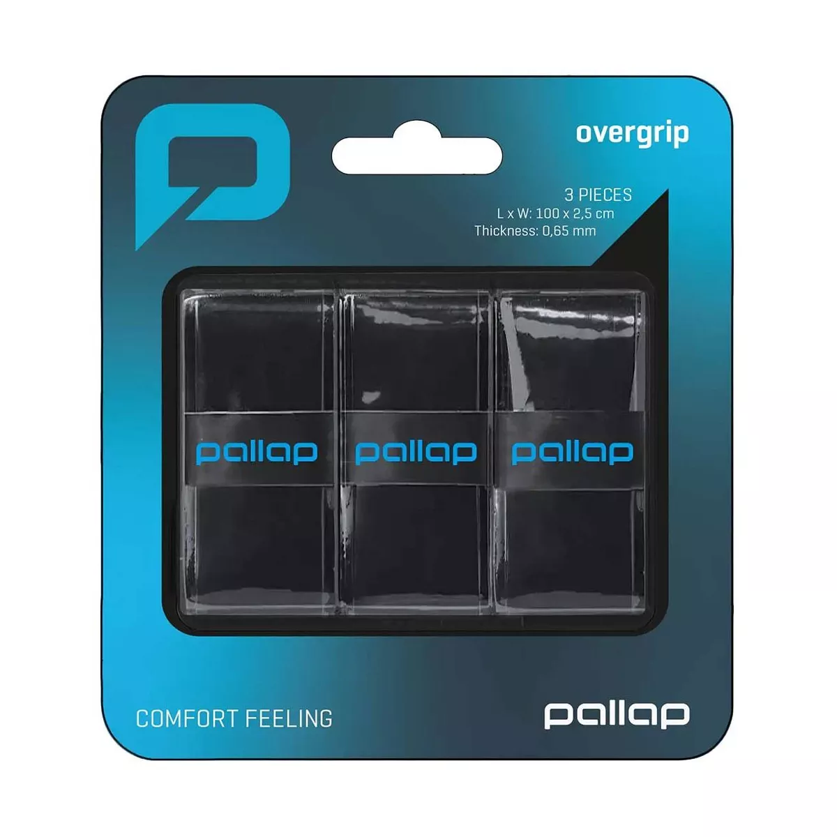 Pallap Overgrip Schwarz 3er-Pack