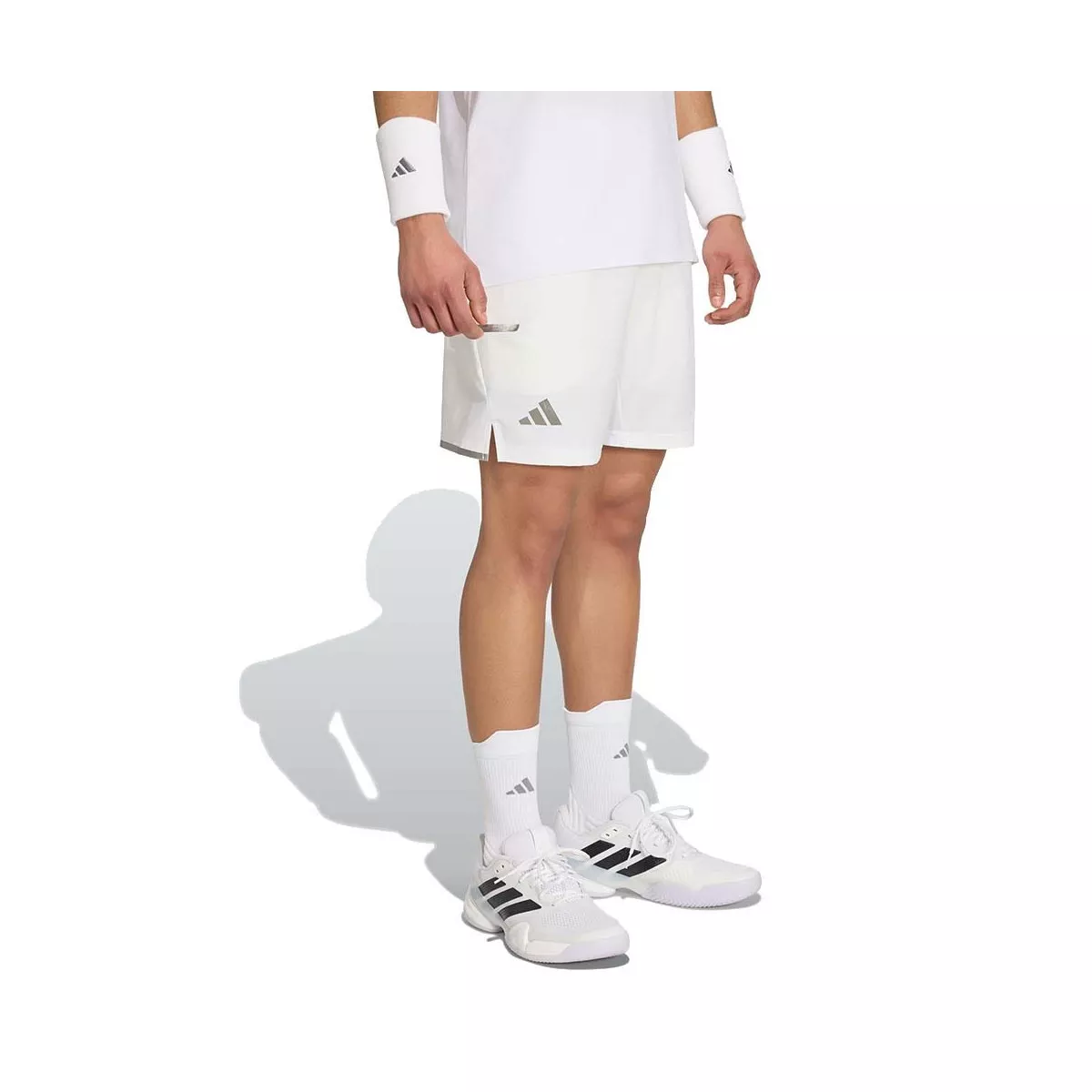 Adidas Pro 2N1 London Tennisshorts Wei&szlig;