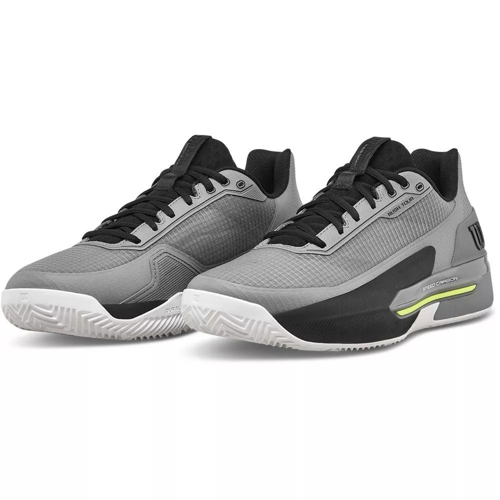 Wilson Rush Tour 5 Tennisschuhe Sandplatz Grau / Schwarz