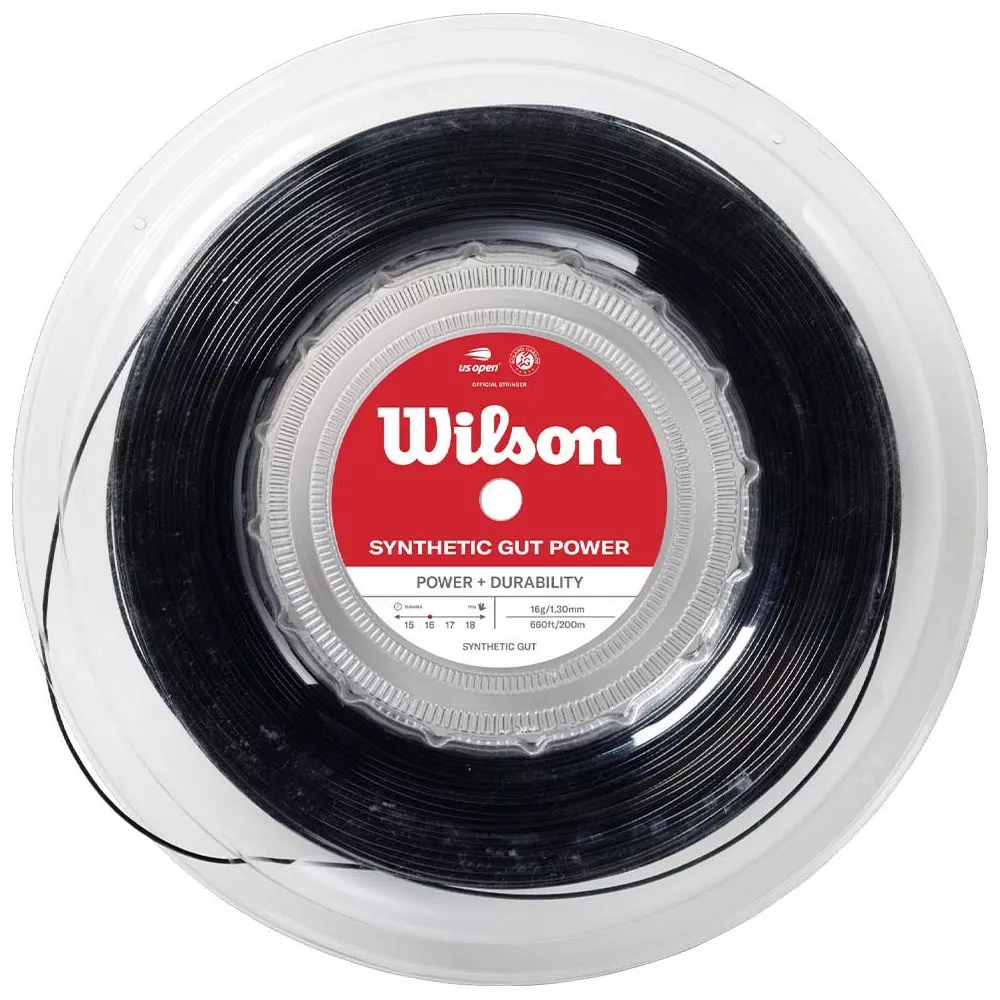 Wilson Synthetic Gut Power Schwarz Saitenrolle 200 m