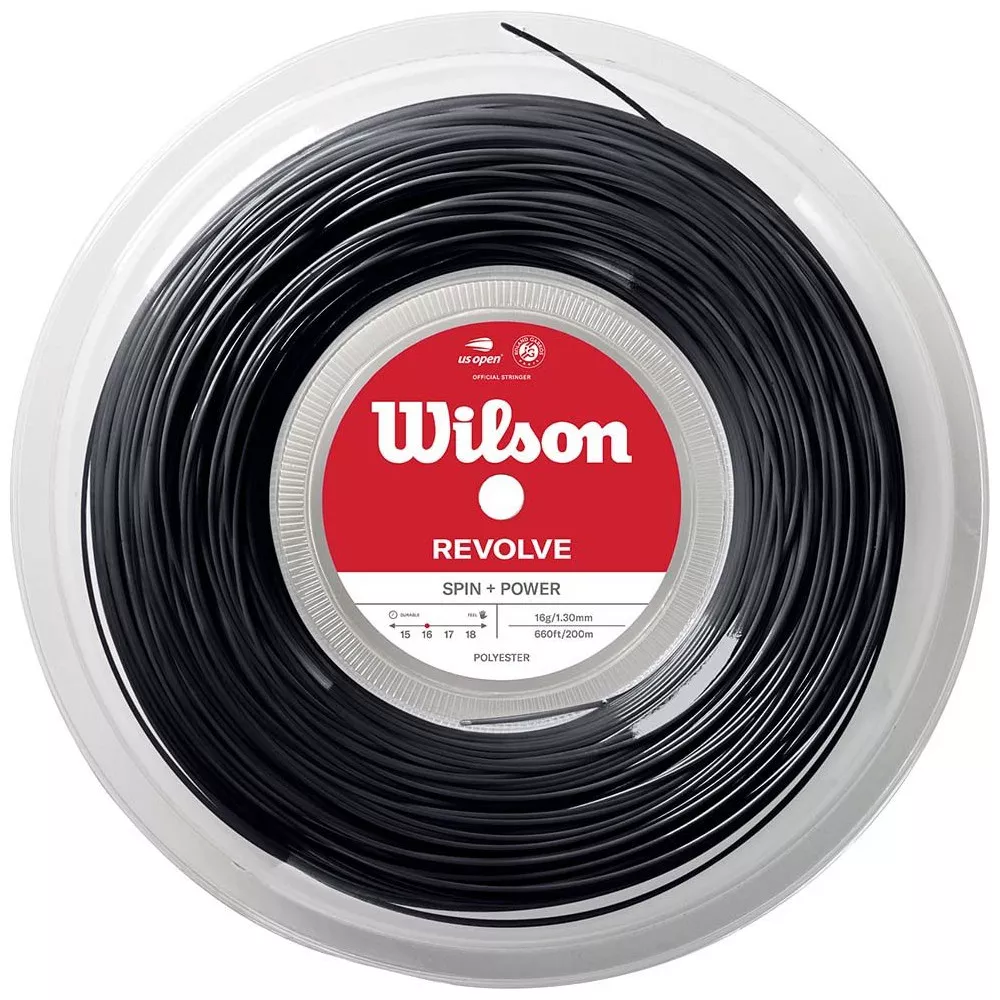 Wilson Revolve Schwarz Saitenrolle 200 m