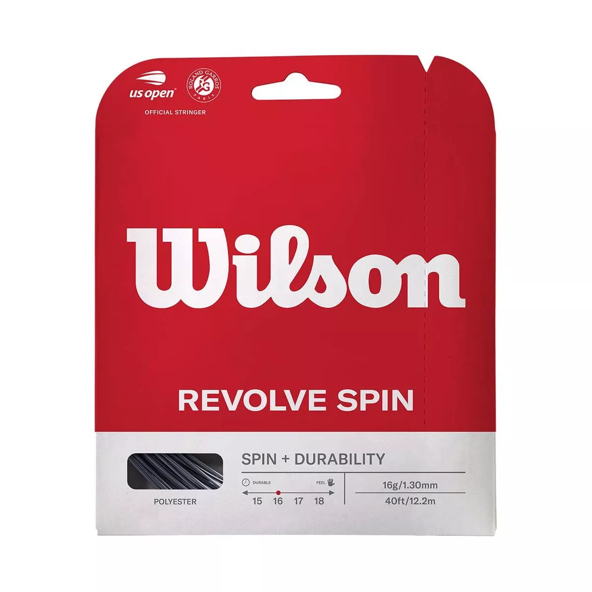 Wilson Revolve Spin Grau Tennissaite 12 m