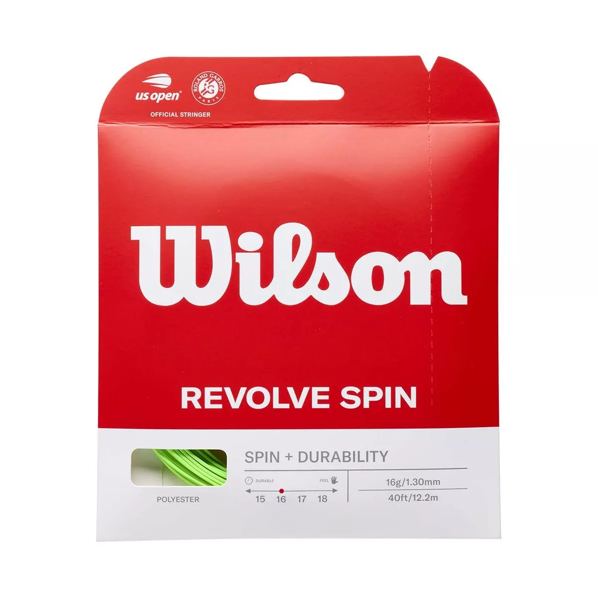 Wilson Revolve Spin Gr&uuml;n Tennissaite 12 m