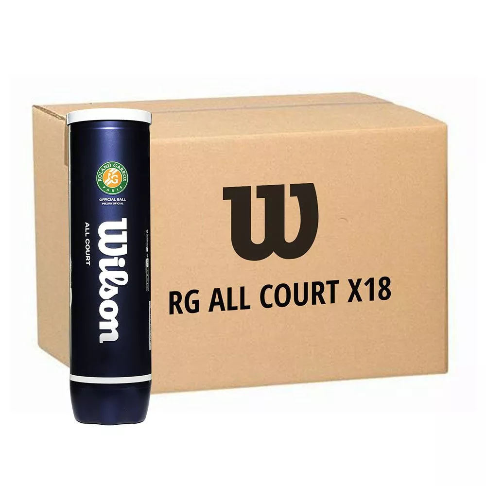 Wilson Roland Garros All Court Tennisb&auml;lle Karton 9 x Doppelpack (2 x 4er-Dose)