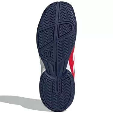 Adidas Ubersonic 5 Junior Tennisschuhe Rot / Wei&szlig; / Blau