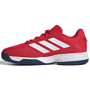 Adidas Ubersonic 5 Junior Tennisschuhe Rot / Wei&szlig; / Blau