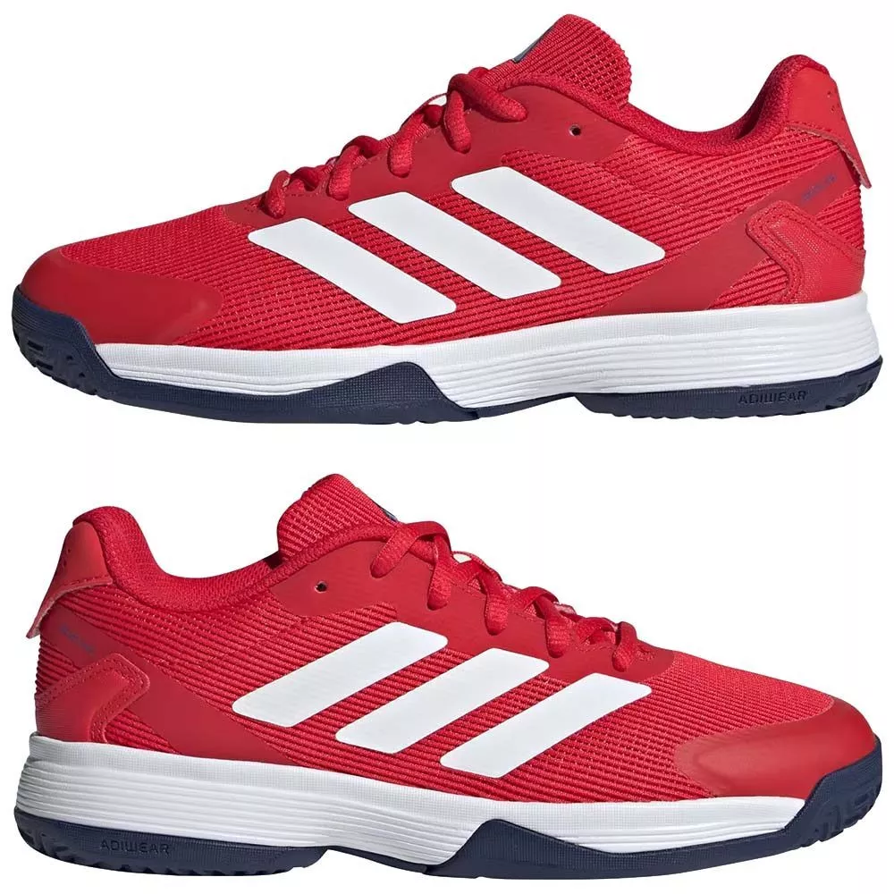 Adidas Ubersonic 5 Junior Tennisschuhe Rot / Wei&szlig; / Blau