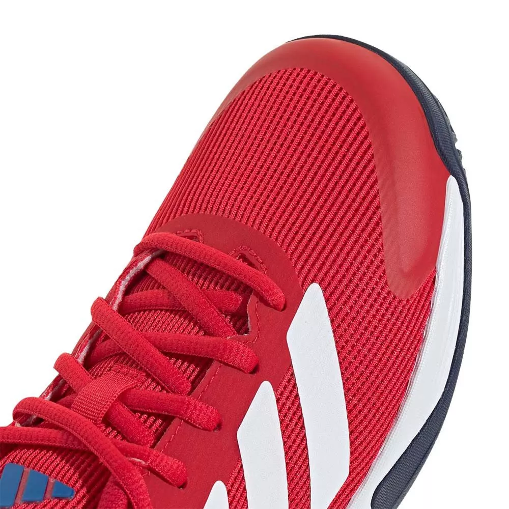 Adidas Ubersonic 5 Junior Tennisschuhe Rot / Wei&szlig; / Blau