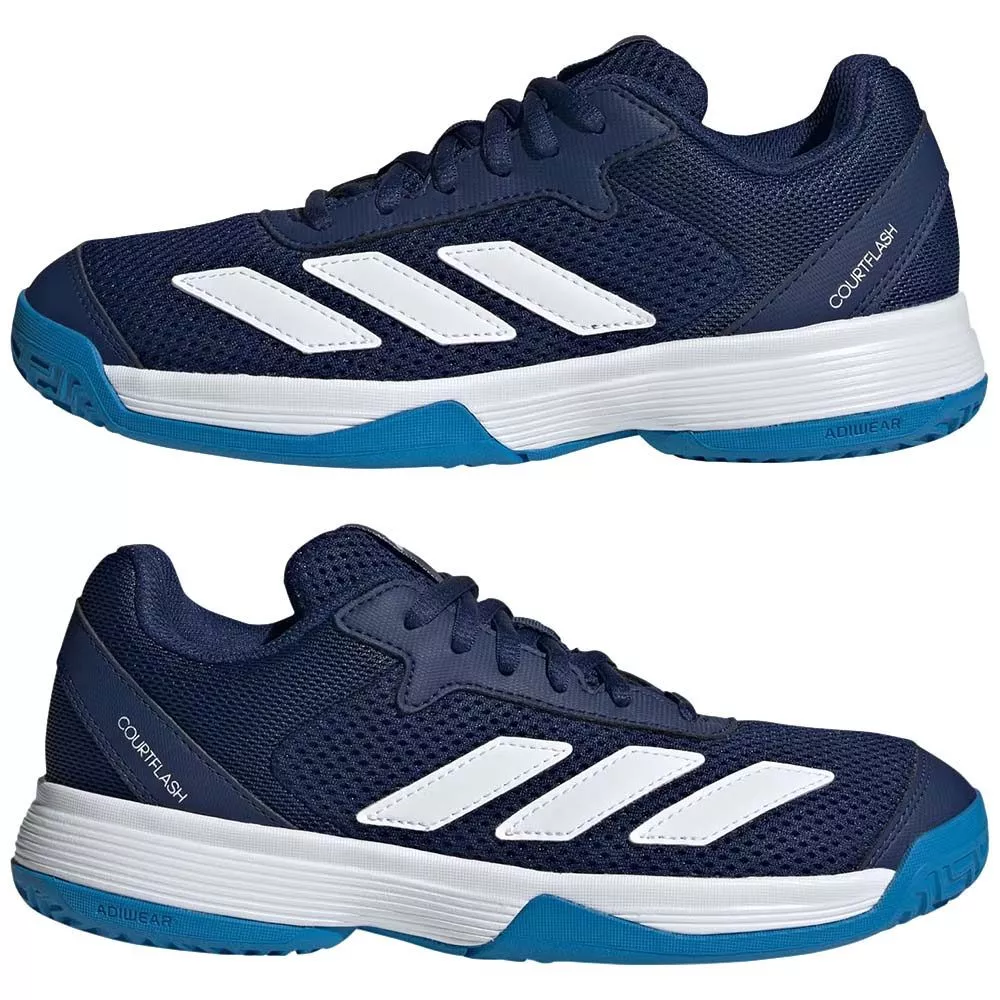 Adidas Courtflash Junior Tennisschuhe Dunkelblau