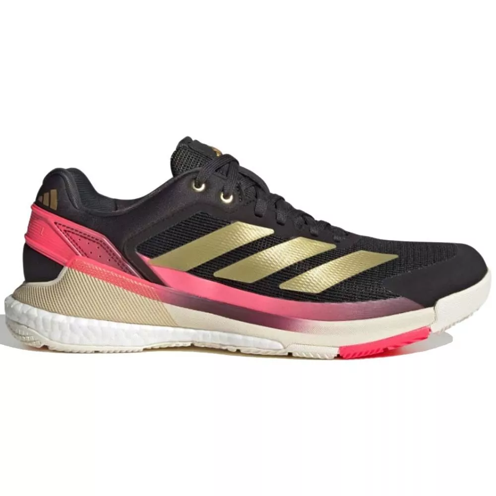 Adidas Crazyquick Boost Padelschuhe Schwarz / Gold / Rosa