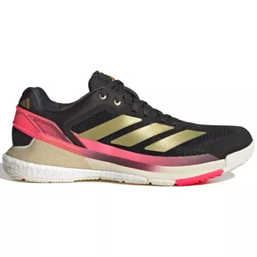 Adidas Crazyquick Boost Padelschuhe Schwarz / Gold / Rosa