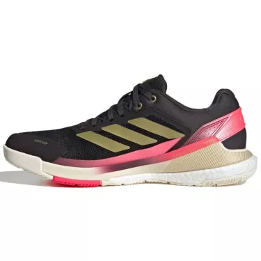 Adidas Crazyquick Boost Padelschuhe Schwarz / Gold / Rosa