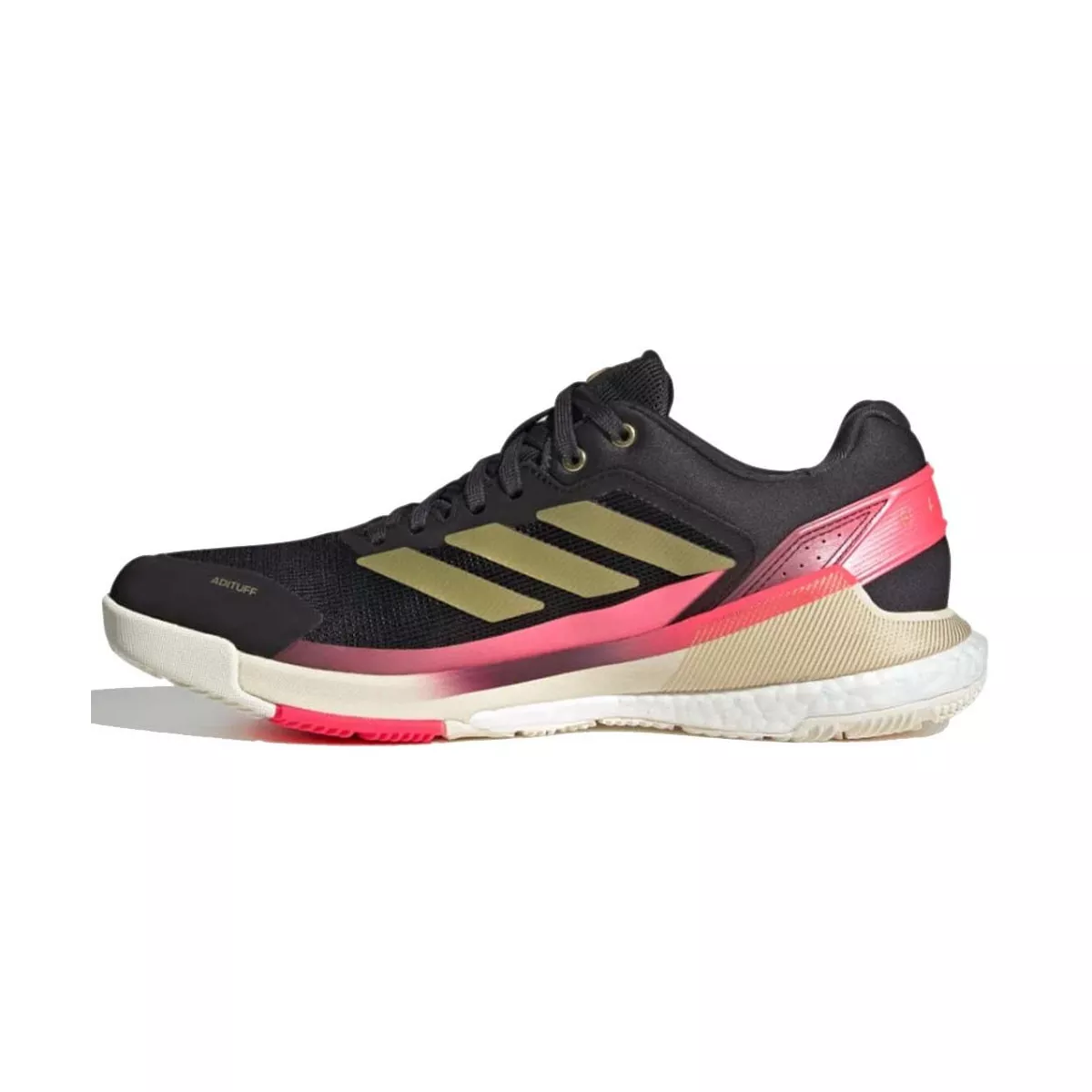 Adidas Crazyquick Boost Padelschuhe Schwarz / Gold / Rosa