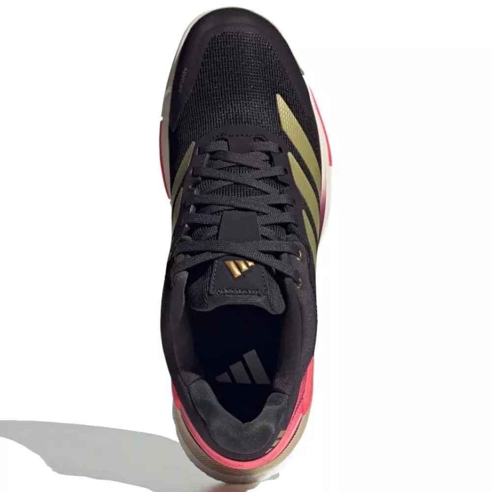 Adidas Crazyquick Boost Padelschuhe Schwarz / Gold / Rosa