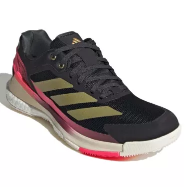 Adidas Crazyquick Boost Padelschuhe Schwarz / Gold / Rosa