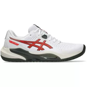 Asics Gel Challenger 15 Tennisschuhe Wei&szlig; / Rot / Schwarz