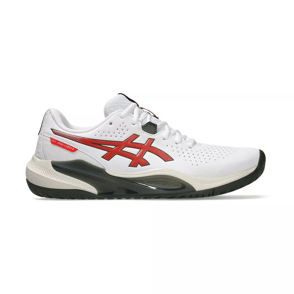 Asics Gel Challenger 15 Tennisschuhe Wei&szlig; / Rot / Schwarz